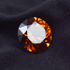 Best For Engagement Rings 8.25 Ct Natural Orange Sapphire Round Shape Loose Natural Certified Gemstone