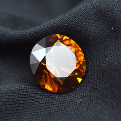 Natural Certified Orange Sapphire Round Cut 8.65 Carat Loose Gemstone Best For Durability & Symbolism