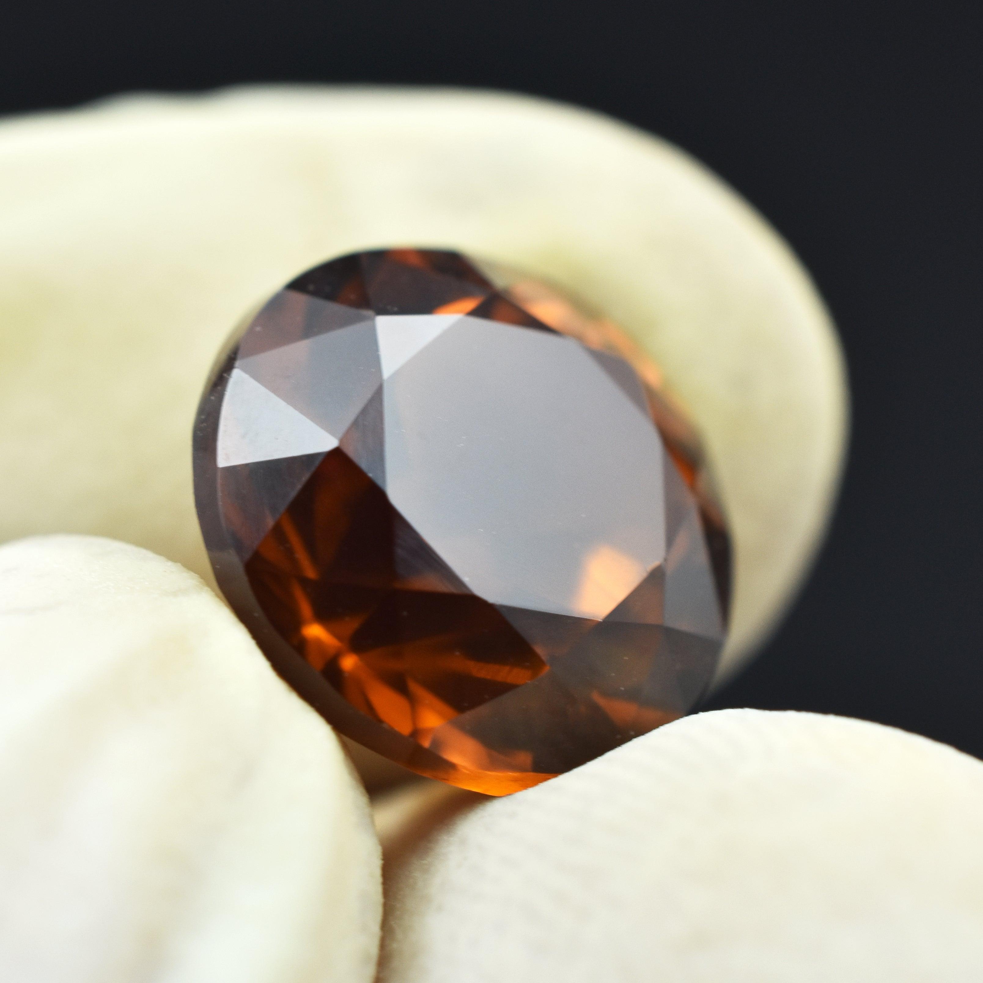 Best For Engagement Rings 8.25 Ct Natural Orange Sapphire Round Shape Loose Natural Certified Gemstone