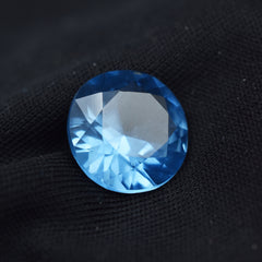 Round Shape Light Blue Ceylon Sapphire 6.55 Carat Natural Certified Loose Gemstone Most Perfect Gem