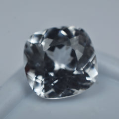 Very Beautiful Sapphire Square Cushion Cut 3.75 Carat Certified White Sapphire Natural Loose Gemstone