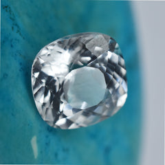 Very Beautiful Sapphire Square Cushion Cut 3.75 Carat Certified White Sapphire Natural Loose Gemstone