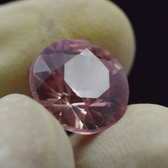 Genuine Sapphire 7.30 Ct Natural Padparadscha Sapphire Round Cut Loose Gemstone Certified Sapphire