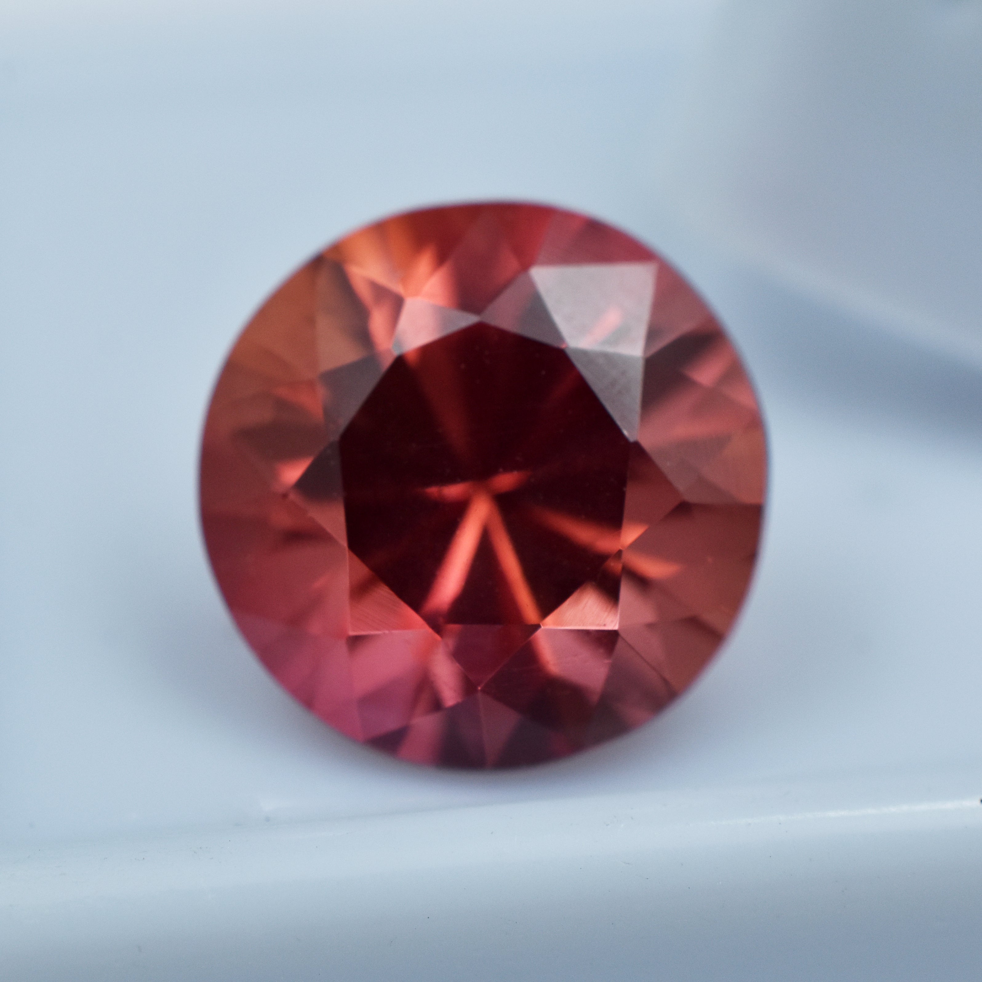 Best Offer On Beautiful Padparadscha Sapphire 6.40 Ct Round Cut Certified Natural Loose Gemstone From Sri-Lanka Sapphire