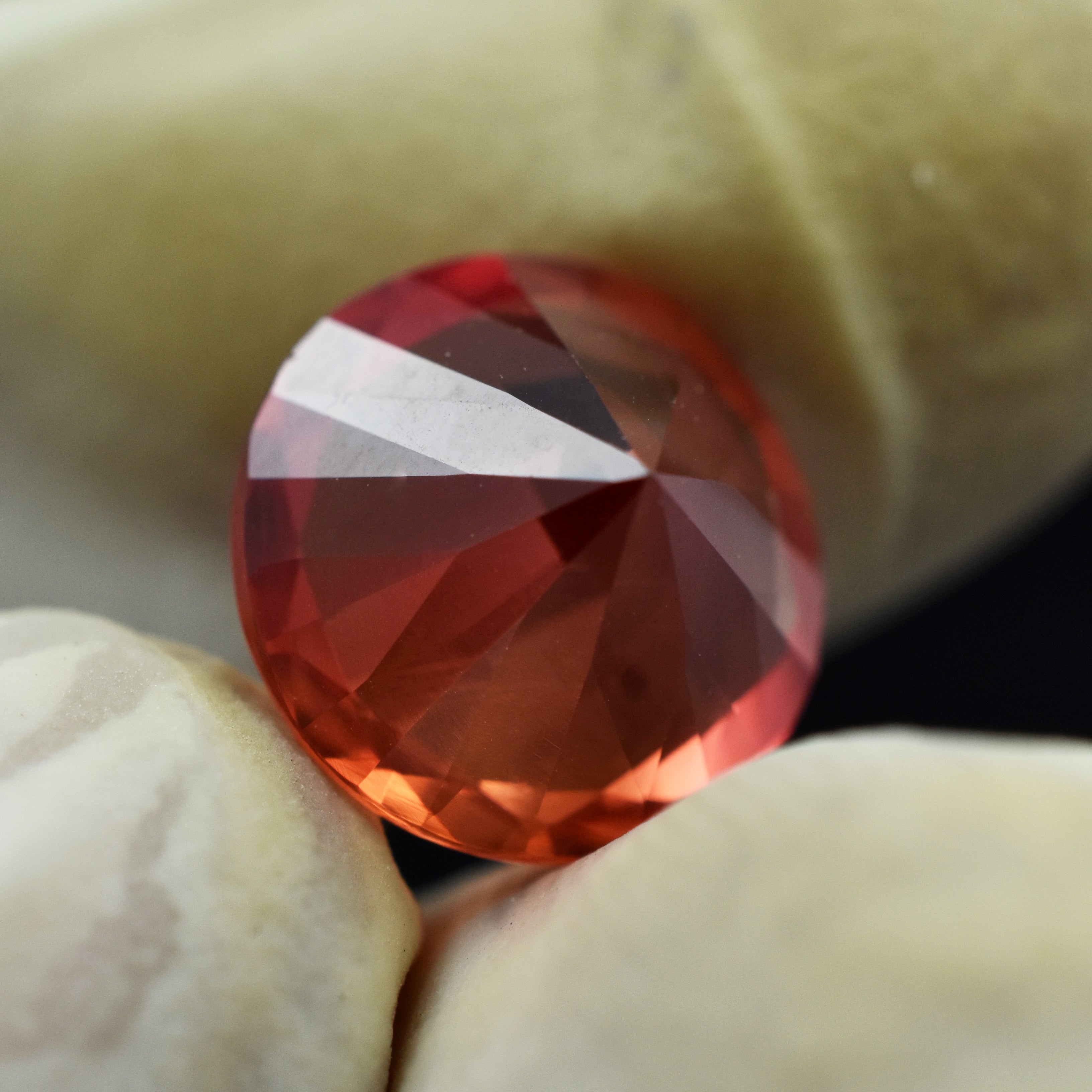 Best Offer On Beautiful Padparadscha Sapphire 6.40 Ct Round Cut Certified Natural Loose Gemstone From Sri-Lanka Sapphire