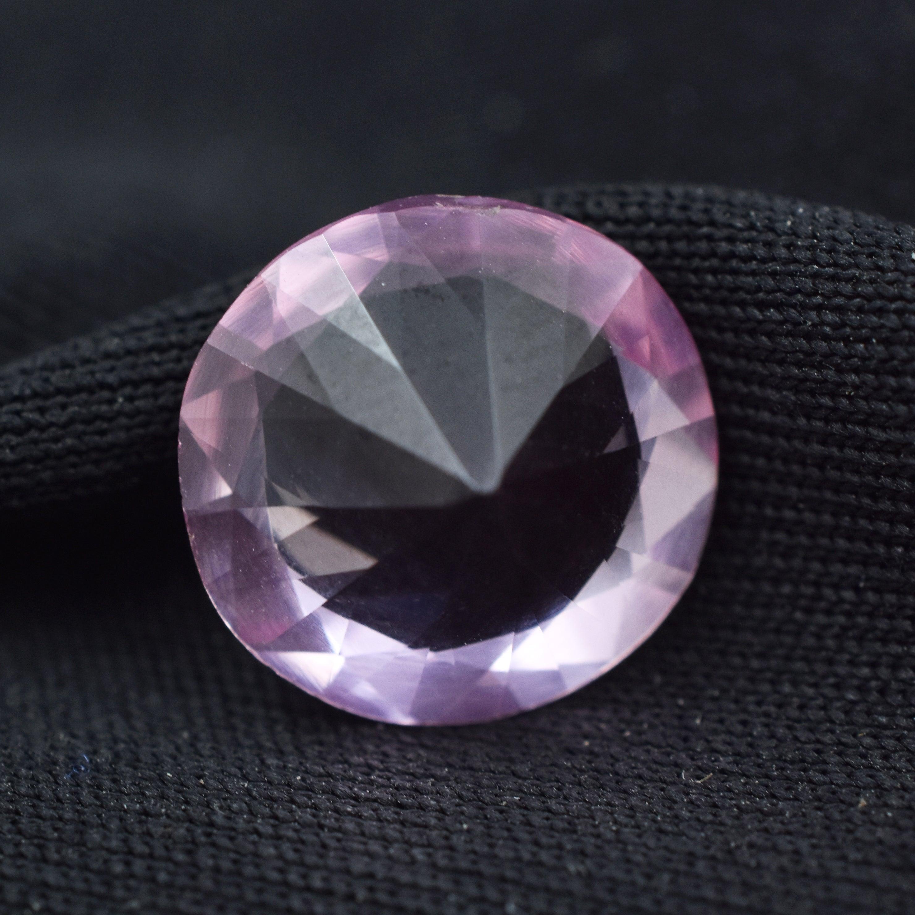 6.50 Ct Extremely Natural Pink Sapphire Round Cut Certified Loose Gemstone Pink Sapphire