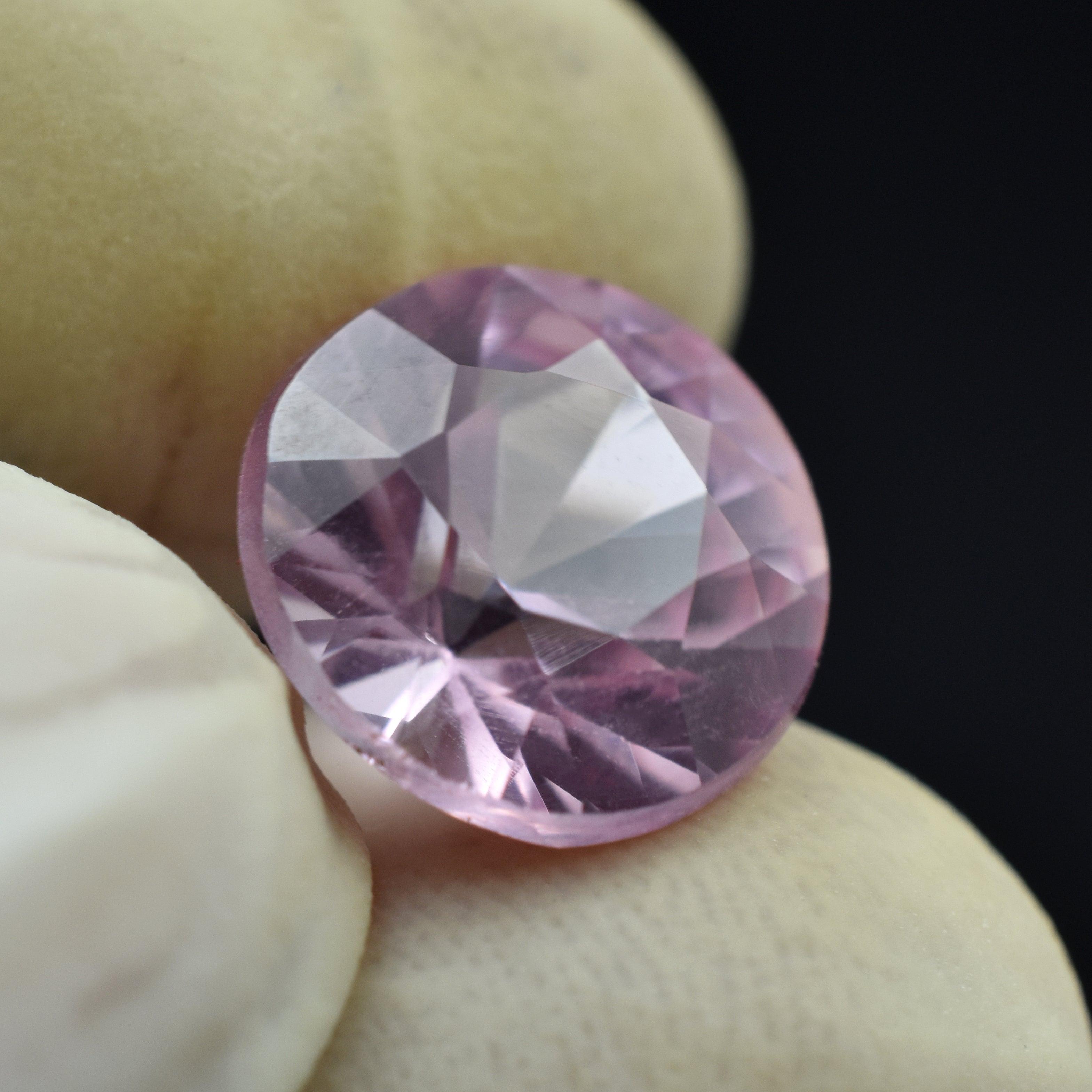 6.50 Ct Extremely Natural Pink Sapphire Round Cut Certified Loose Gemstone Pink Sapphire