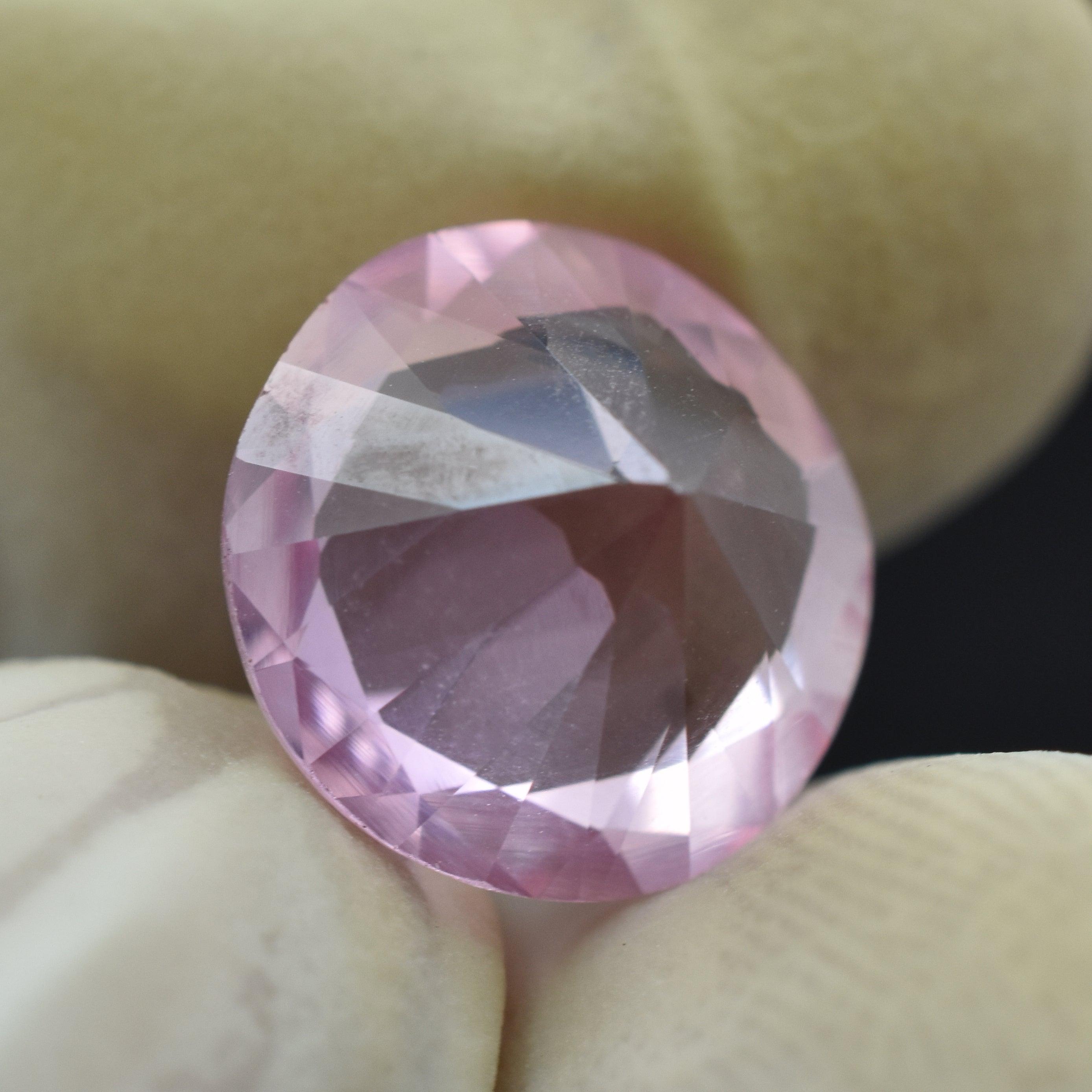 6.50 Ct Extremely Natural Pink Sapphire Round Cut Certified Loose Gemstone Pink Sapphire