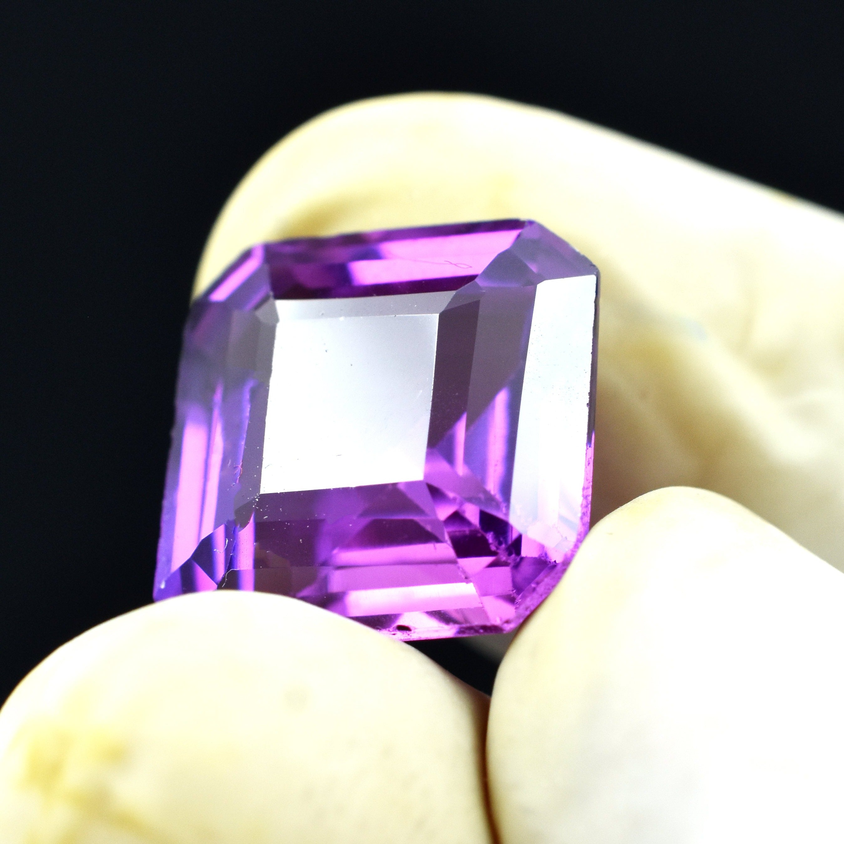 Natural Color Change Purple Sapphire For Rings 10.32 Carat Certified Square Cut Loose Gemstone , Sri Lanka's Best Sapphire Gem | Free Delivery Free Gift | ON SALE