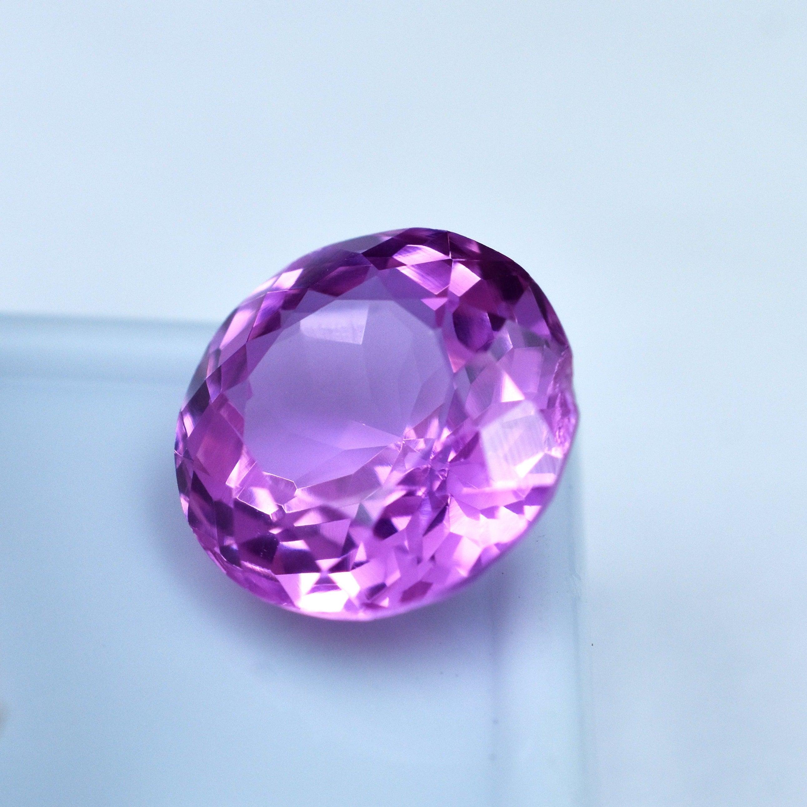 Most Amazing Pink Sapphire 8.15 Carat Natural Flawless Ceylon Sapphire Pink Certified Round Shape Loose Gemstone Pendant Making Sapphire Gemstone