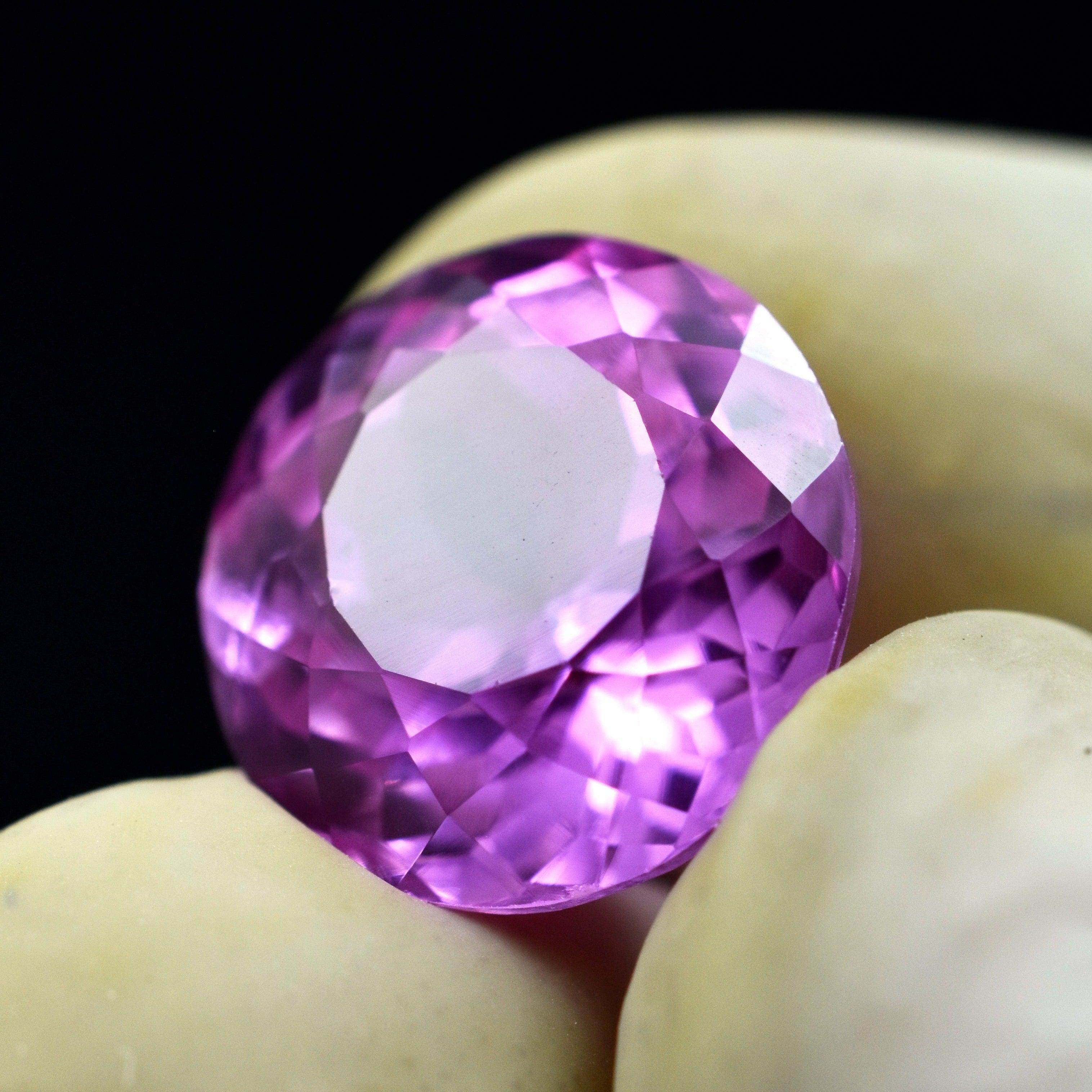 Most Amazing Pink Sapphire 8.15 Carat Natural Flawless Ceylon Sapphire Pink Certified Round Shape Loose Gemstone Pendant Making Sapphire Gemstone