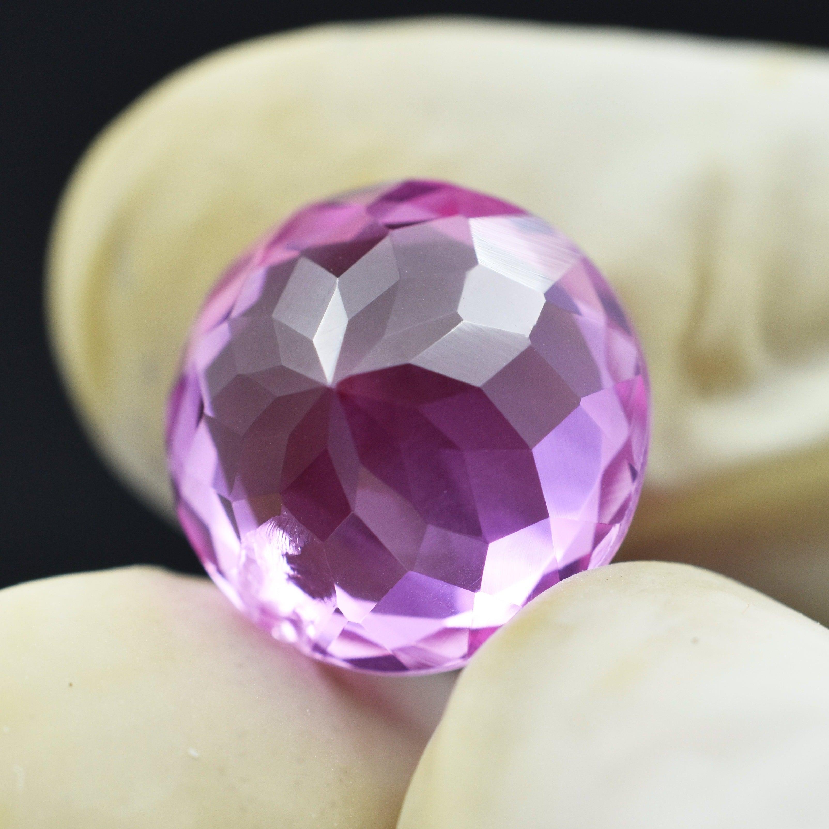 Most Amazing Pink Sapphire 8.15 Carat Natural Flawless Ceylon Sapphire Pink Certified Round Shape Loose Gemstone Pendant Making Sapphire Gemstone