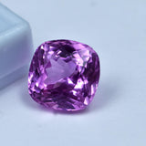 Sapphire From Sri Lanka 11.35 Carat Natural Flawless Ceylon Pink Sapphire Certified Square Cushion Shape Loose Gemstone Most Genuine Sapphire For Jewelry Making Gemstone Natural Pink Sapphire Stone