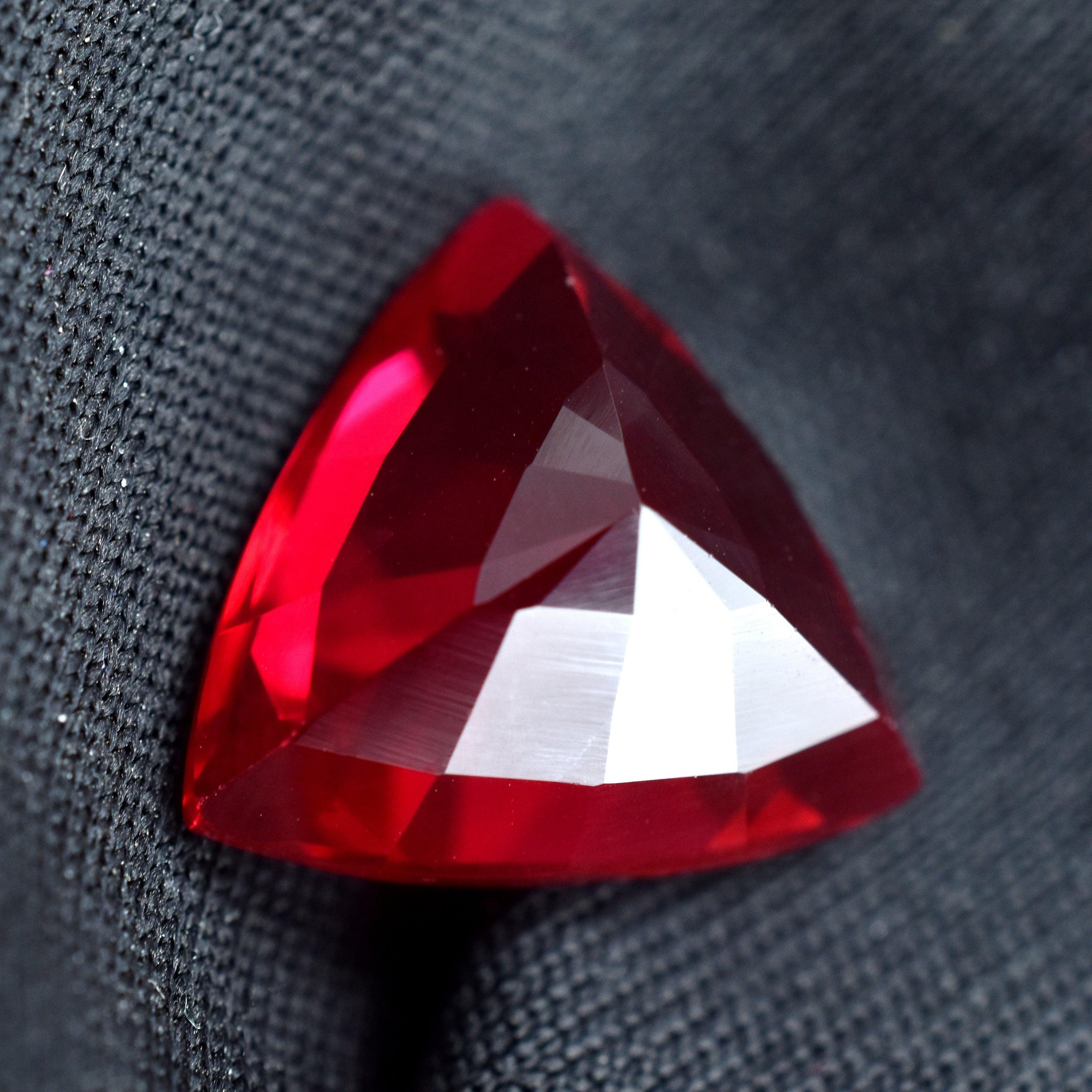 Ring Size Stone !! Trillion Cut 10.20 Carat Natural CERTIFIED Pigeon Blood Red Ruby Loose Gemstone Pigeon Red Ruby Loose Gemstone