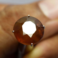 Natural Brilliant Round Shape 10.23 Carat Orange Sapphire Round Cut Certified Loose Gemstone Pendant Making Gemstone Orange Sapphire Stone Which Ensure Your Health & Achievement Also