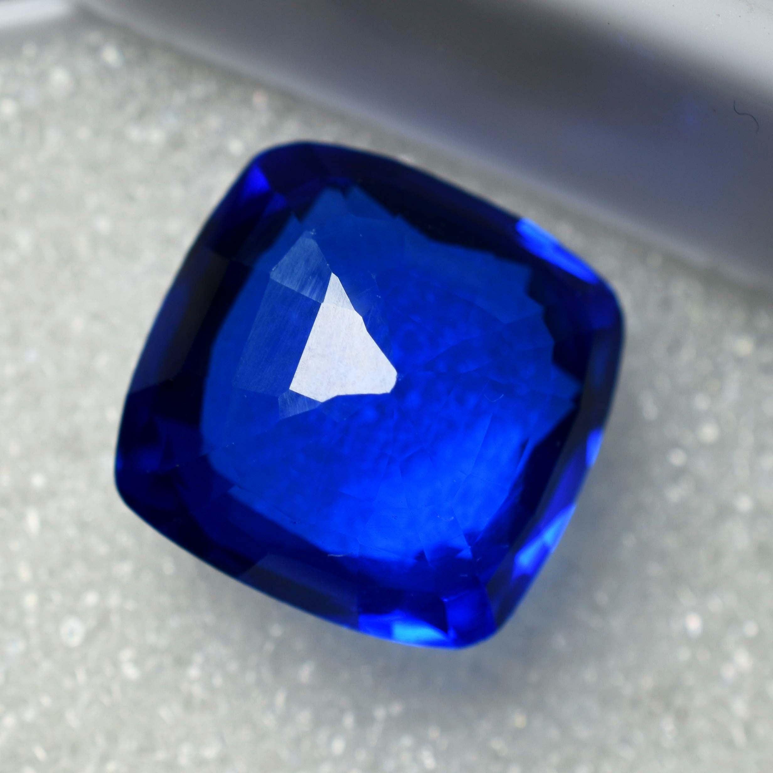 8.60 Ct Sapphire Gem Stone Natural Blue Square Cushion Shape CERTIFIED Sapphire Amazing Loose Gemstones