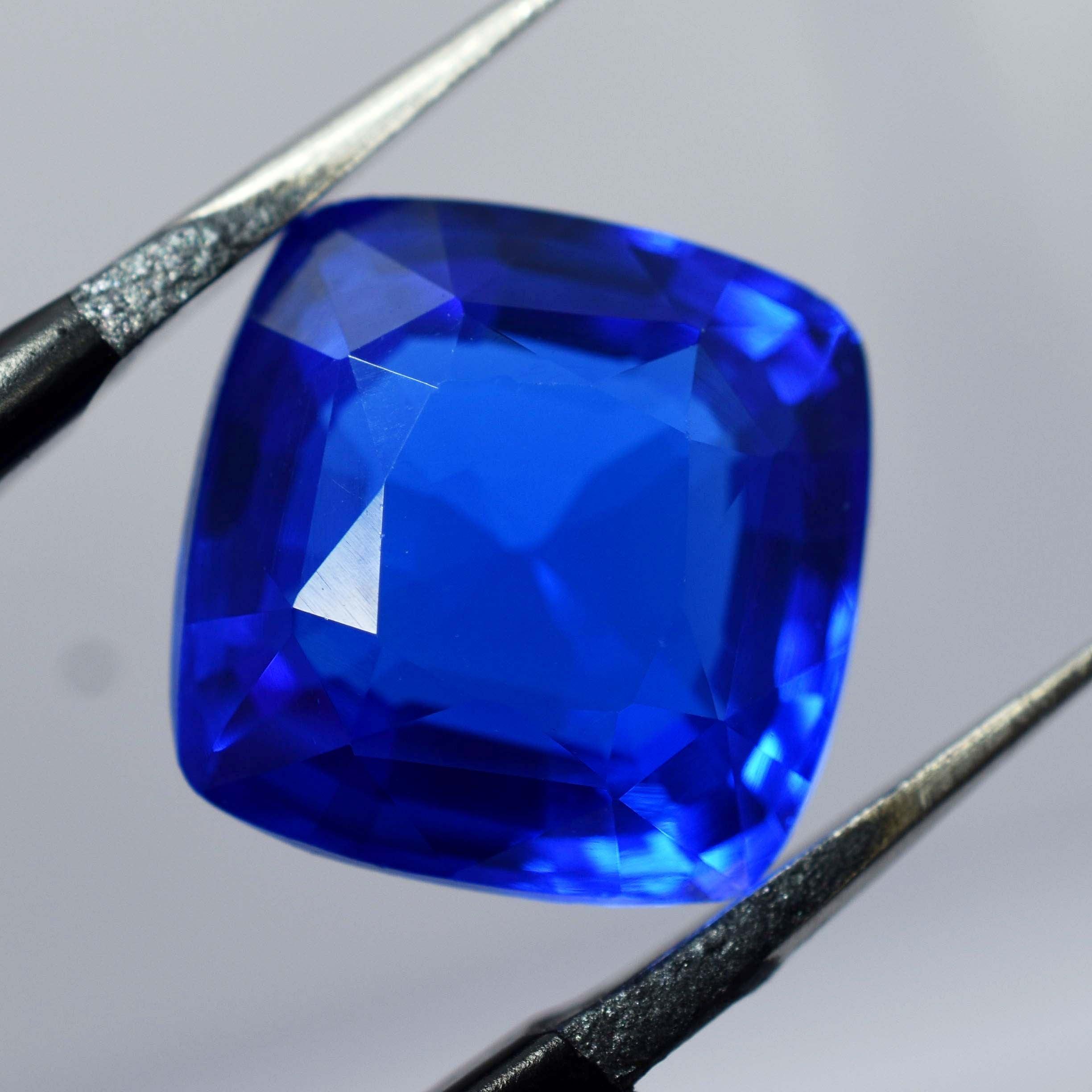 8.60 Ct Sapphire Gem Stone Natural Blue Square Cushion Shape CERTIFIED Sapphire Amazing Loose Gemstones