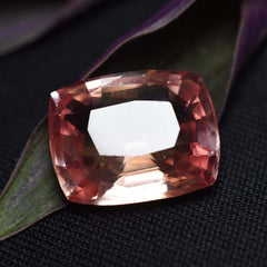 Padparadscha Gem 10.40 Ct Natural SAPPHIRE Padparadscha CUSHION Shape Loose Gemstone CERTIFIED