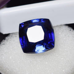 Tanzanite Blue 10.20 Ct Natural CERTIFIED Blue Tanzanite Stone Square Cushion Blue Loose Gemstone