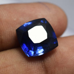 Tanzanite Blue 10.20 Ct Natural CERTIFIED Blue Tanzanite Stone Square Cushion Blue Loose Gemstone