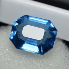 Sapphire Gem stone 9.35 Ct Natural Perfect SAPPHIRE Blue CERTIFIED Loose Gemstone Emerald Shape