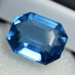 Sapphire Gem stone 9.35 Ct Natural Perfect SAPPHIRE Blue CERTIFIED Loose Gemstone Emerald Shape