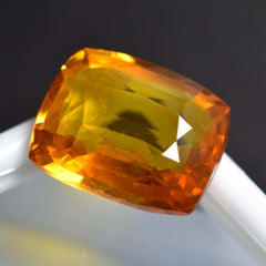 Orange Sapphire CERTIFIED Natural 10.20 Ct Mind Blowing Cushion Cut Orange SAPPHIRE Loose Gemstone