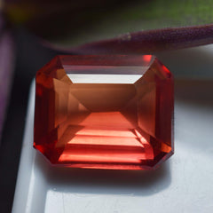 Brilliant Padparadscha Sapphire Rings 9.40 Carat Natural Perfect Emerald Shape Loose Gemstone Certified Padparadscha Sapphire Jewelry Making Gemstone