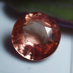 Natural Padparadscha Sapphire 10.01 Ct Excellent Round Shape Beautiful Sapphire Loose Gemstone CERTIFIED Natural Padparadscha