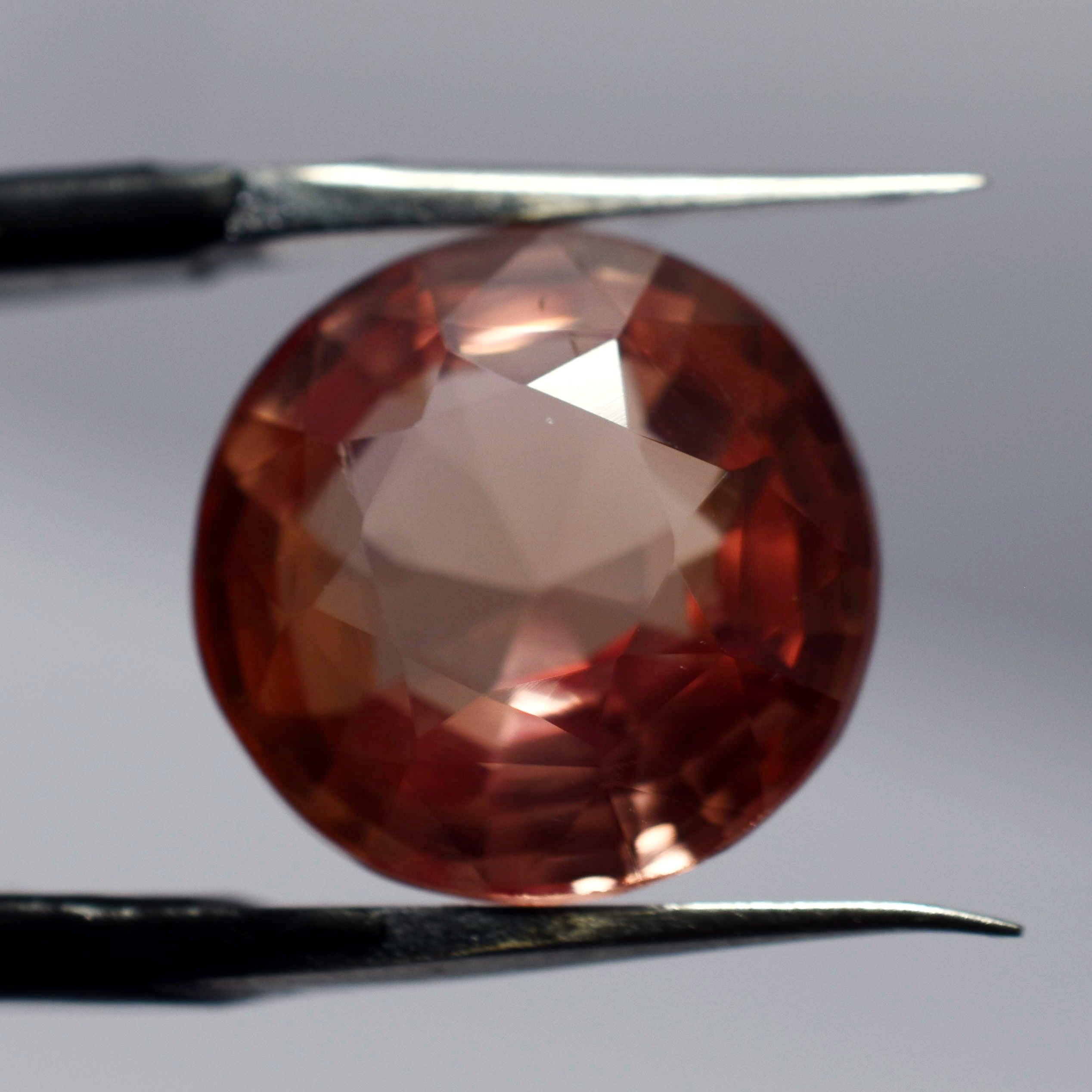 Natural Padparadscha Sapphire 10.01 Ct Excellent Round Shape Beautiful Sapphire Loose Gemstone CERTIFIED Natural Padparadscha