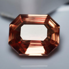 10.45 Ct Emerald Shape Stunning Padparadscha Sapphire Natural Certified Loose Gemstones Sapphire Padparadscha