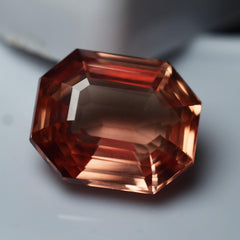 10.45 Ct Emerald Shape Stunning Padparadscha Sapphire Natural Certified Loose Gemstones Sapphire Padparadscha