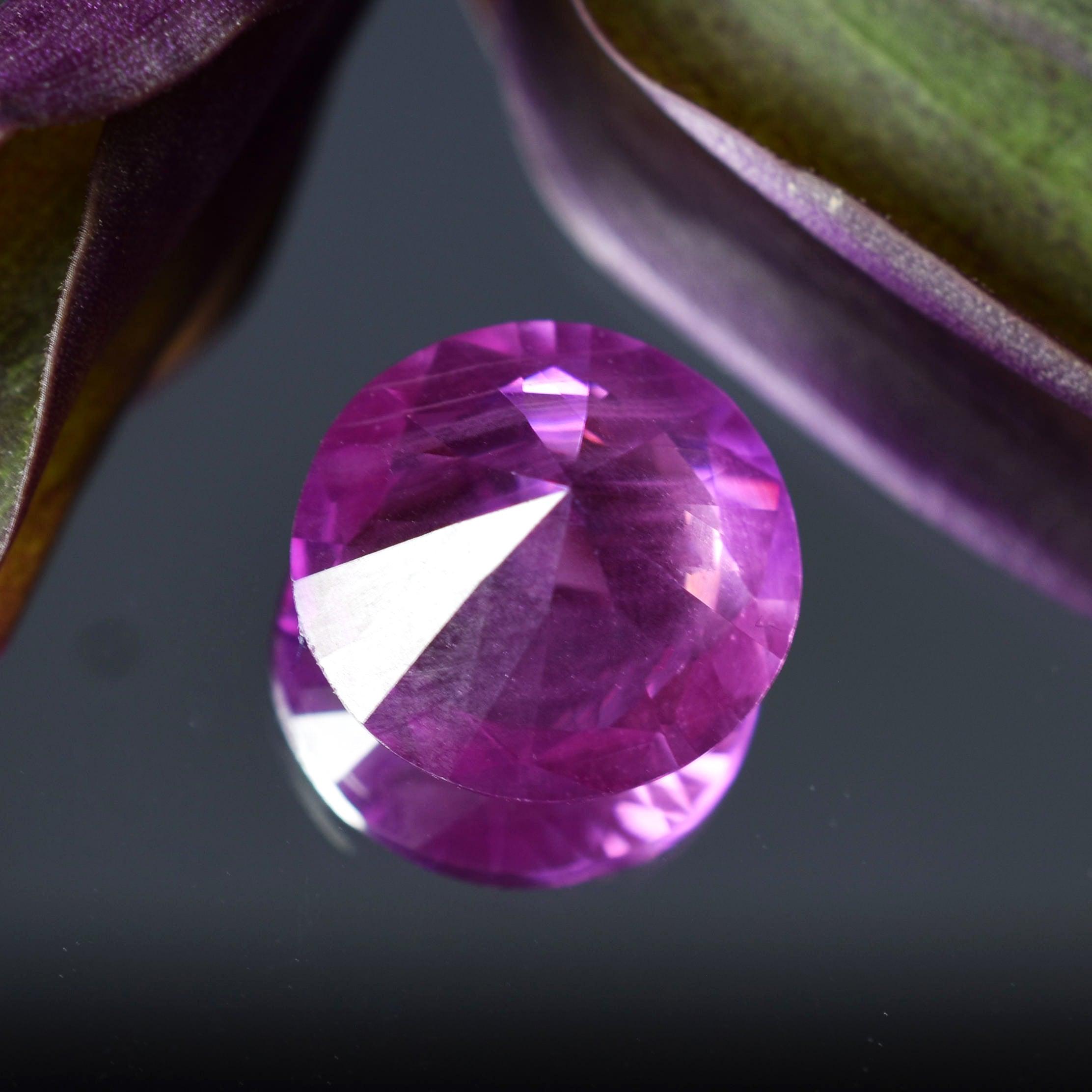 Natural Pink Sapphire 8.75 Ct Natural Pink Precious Round Cut Loose Gemstone CERTIFIED Stunning Quality Sapphire