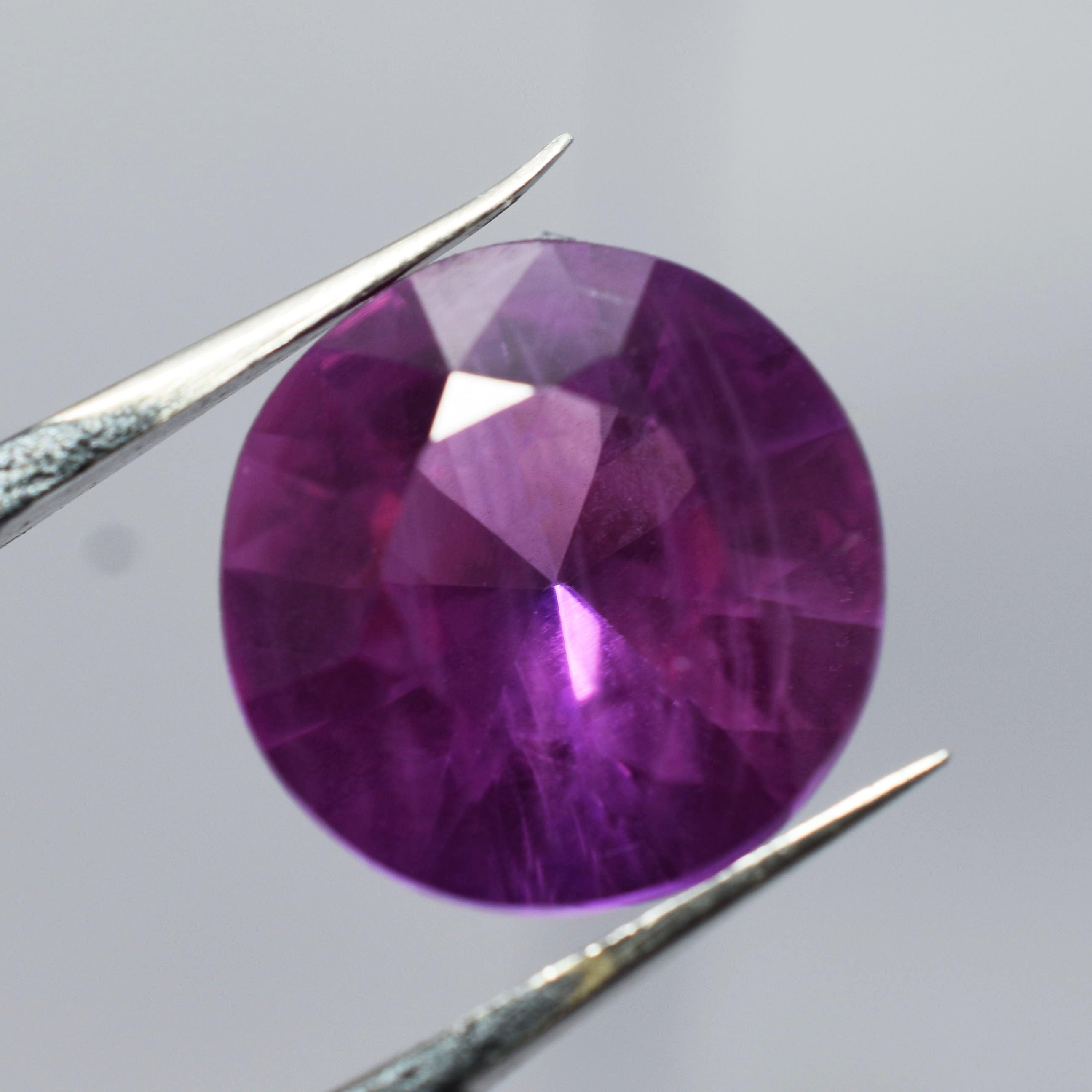 Natural Pink Sapphire 8.75 Ct Natural Pink Precious Round Cut Loose Gemstone CERTIFIED Stunning Quality Sapphire