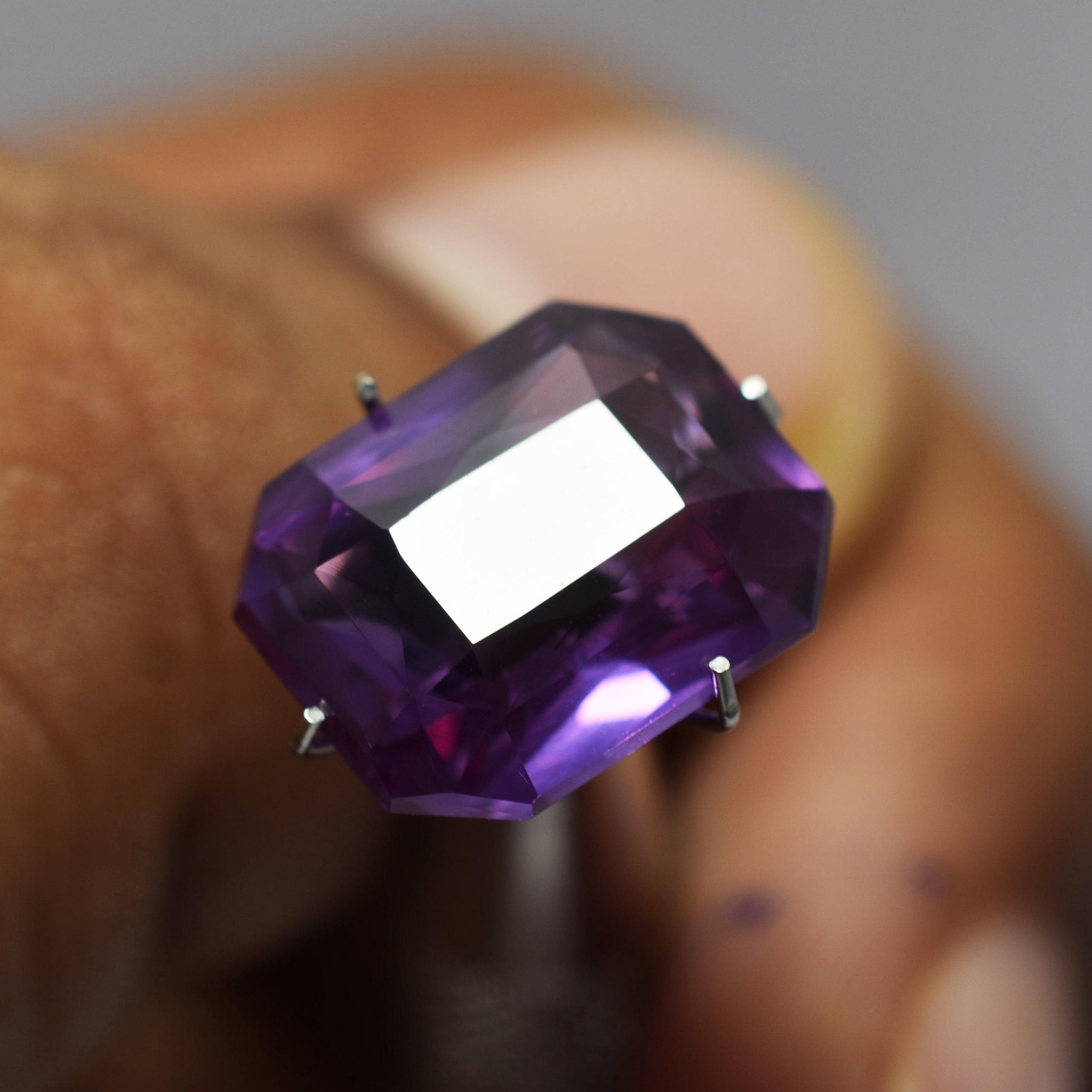 Tanzanite Purple Gemstones 9.30 Ct Emerald Cut Extremely Rare Natural Purple Tanzanite CERTIFIED Loose Gemstone