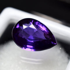 Tanzanite Purple Gemstones CERTIFIED Loose Gemstone 7.20 Ct Brilliant Pear Cut NATURAL Perfect Purple TANZANITE