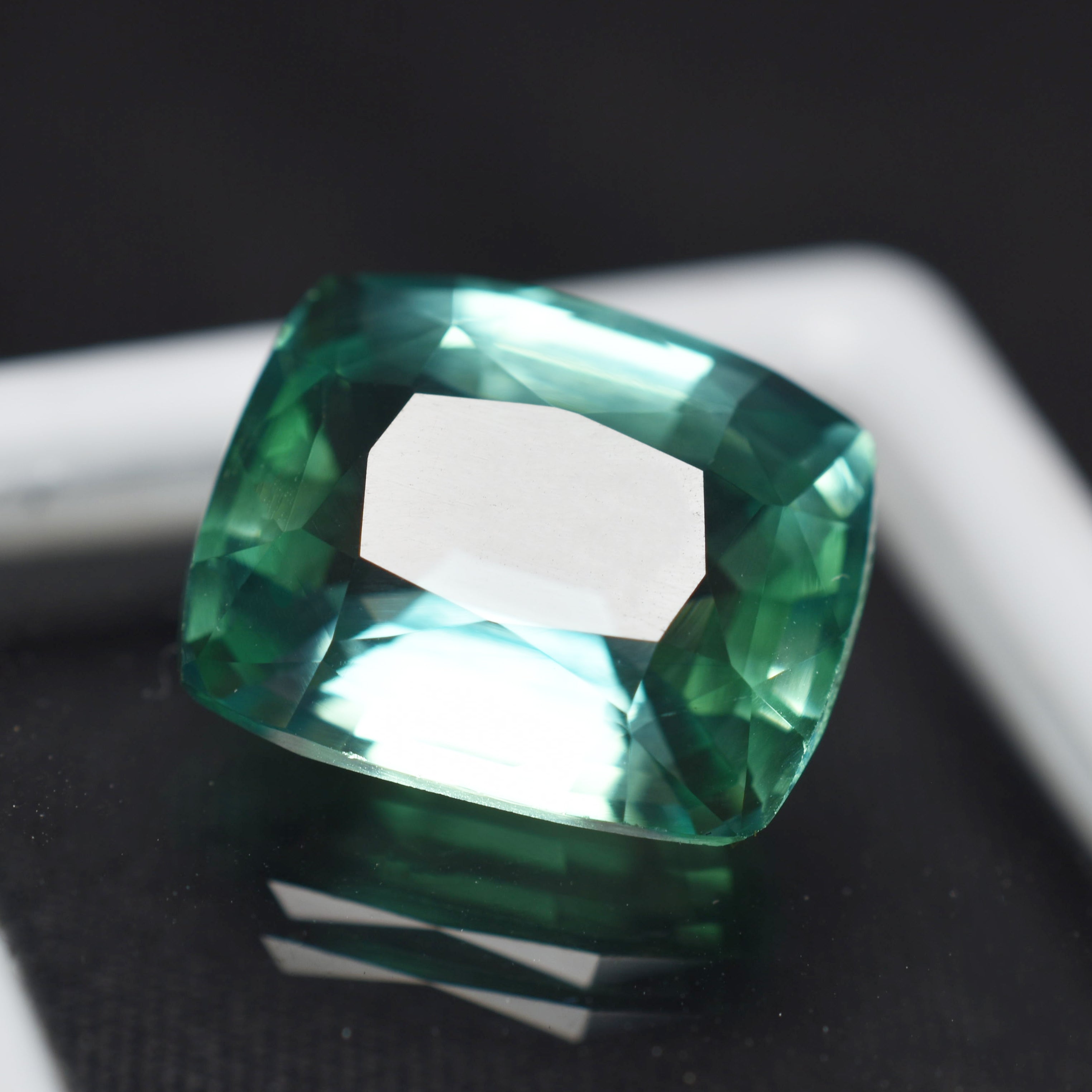 Sapphire Stunning Quality Natural CUSHION Cut 8.55 Ct CERTIFIED Loose Gemstone Bluish Green