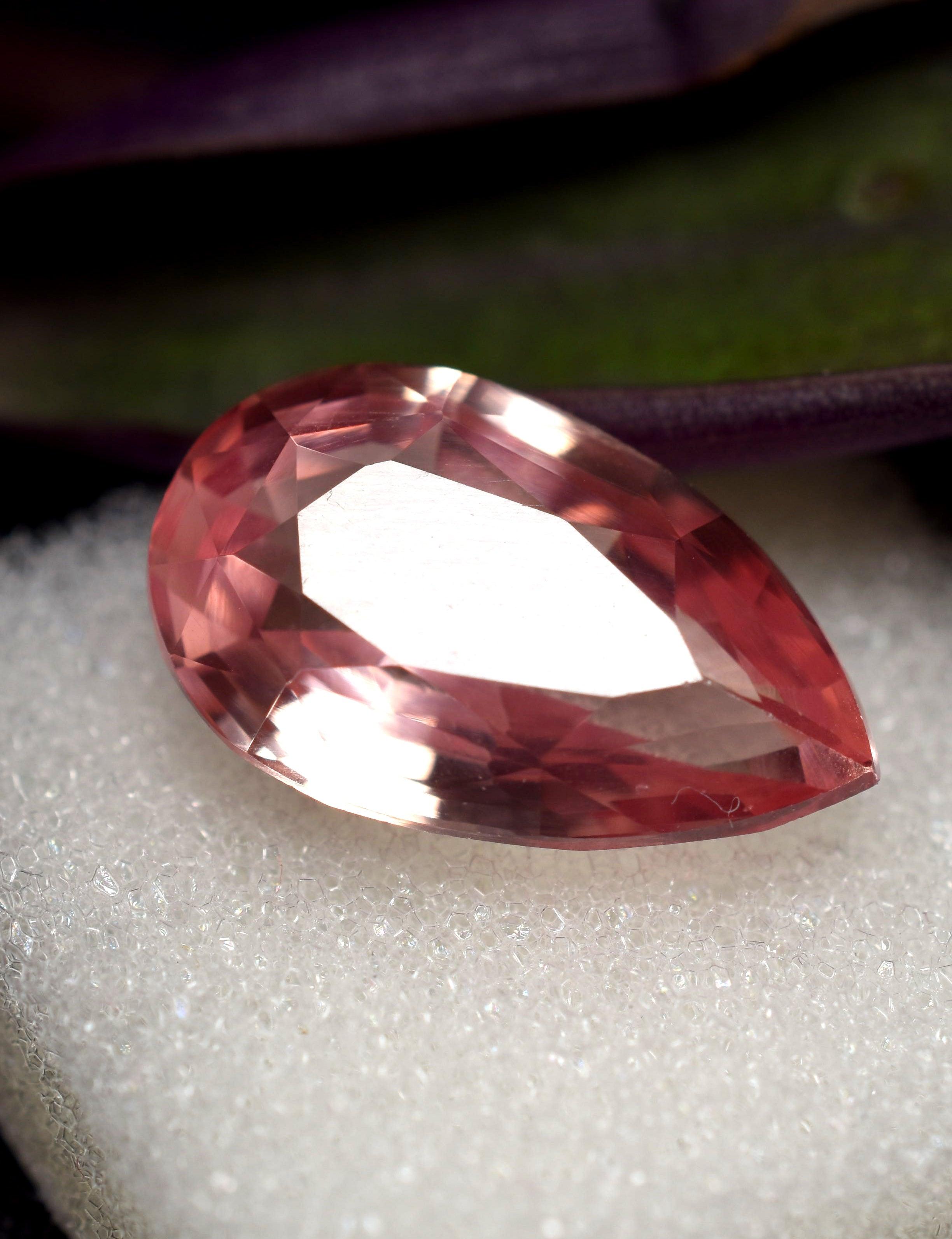 Natural Padparadscha Flawless Pear Cut 10.45 Ct CERTIFIED Loose Gemstone Stunning Quality Padparadscha Sapphire