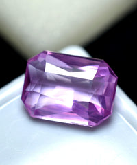 Natural Pink Sapphire 8.85 Ct Natural Flawless SAPPHIRE Pink Emerald Cut CERTIFIED Loose Gemstone