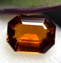 Orange Sapphire 10.35 Ct Natural Rare Ceylon Sapphire Orange Emerald Cut CERTIFIED Loose Gemstone