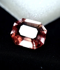 Padparadscha Stone 11.40 Ct Natural Sapphire Padparadscha Excellent Emerald Shape Loose Gemstone CERTIFIED