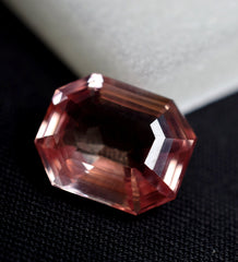 Padparadscha Stone 11.40 Ct Natural Sapphire Padparadscha Excellent Emerald Shape Loose Gemstone CERTIFIED