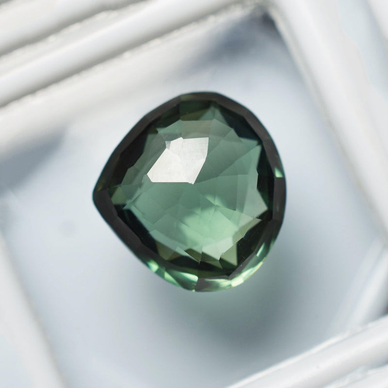 Deep Green Sapphire Pear Cut 7.80 Ct premium green sapphire