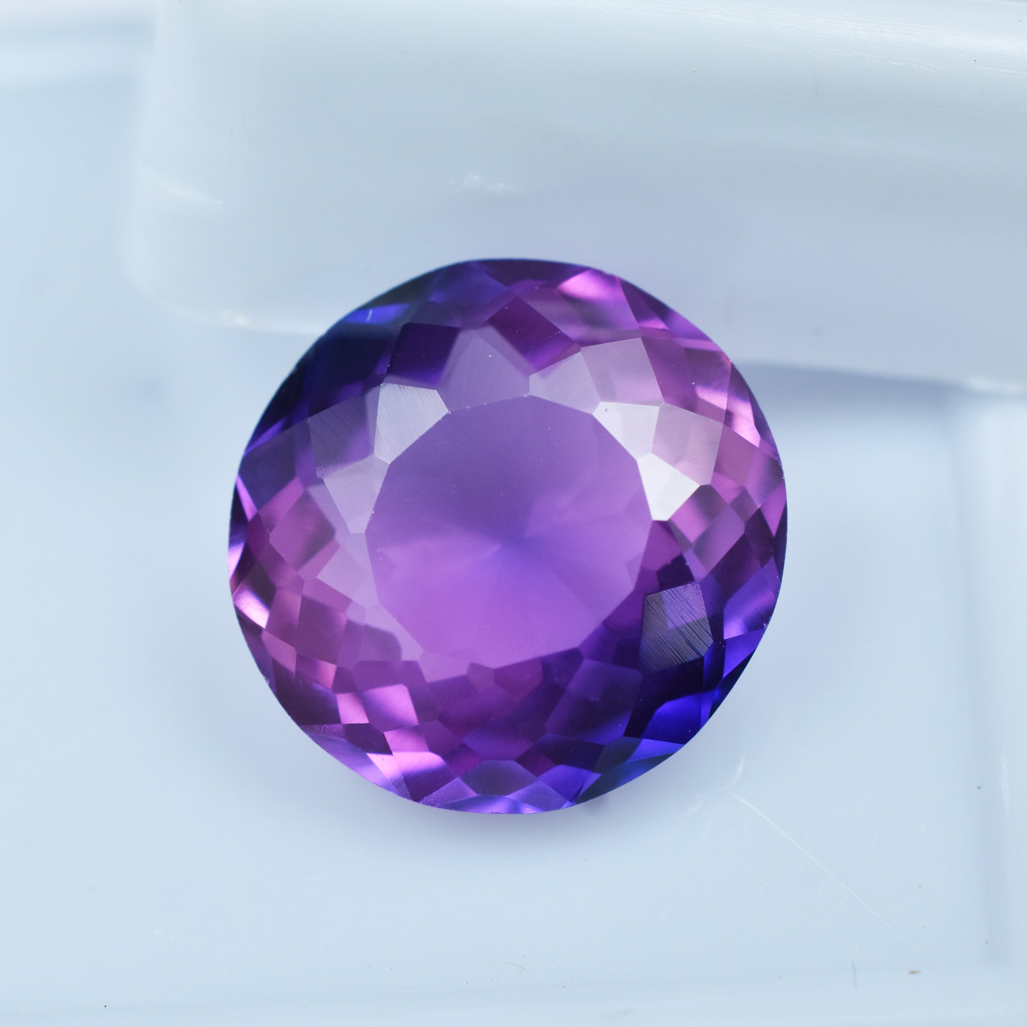 Superior Gemstone !!! Natural Purple Sapphire Gem 7.35 Ct Round Shape Color Change Certified Loose Gemstone, Stone For Ring , Use As A Gift