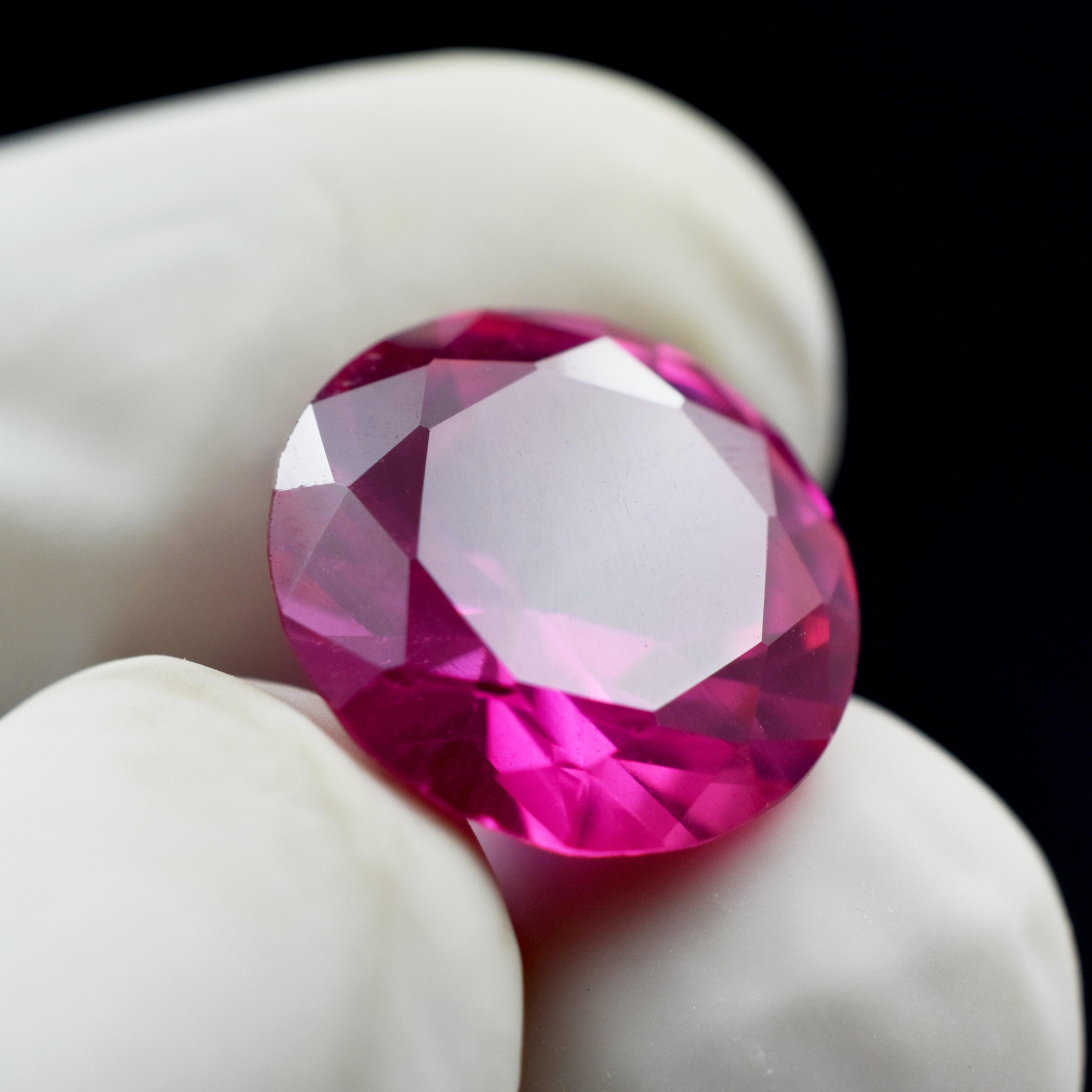 Amazing Pink Ruby 6.80 Carat Round Shape Natural Certified Loose Gemstone Best Ruby Gems Ring Size Ruby Stone