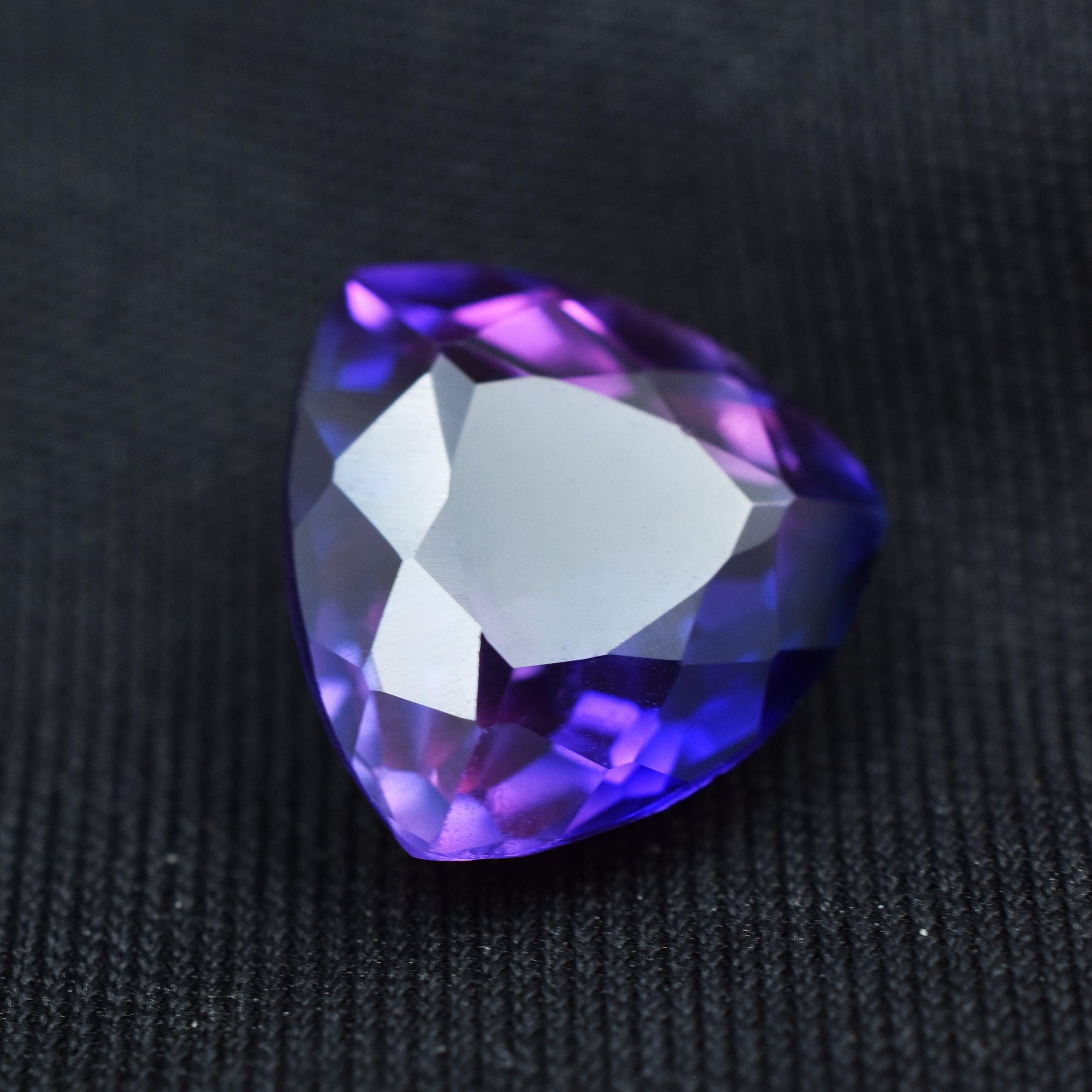 Purple Tanzanite 7.60 Carat Trillion Shape Certified Natural Purple Tanzanite Loose High Quality Gemstone Best For Protection