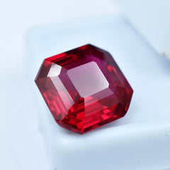 9.75 Carat Red Ruby Square Shape Natural Certified Pigeon Blood Red Ruby Ring Size Loose Gemstone Red Ruby Bracelet