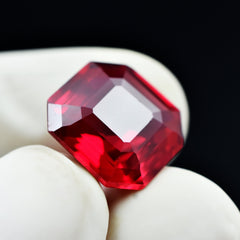 9.75 Carat Red Ruby Square Shape Natural Certified Pigeon Blood Red Ruby Ring Size Loose Gemstone Red Ruby Bracelet