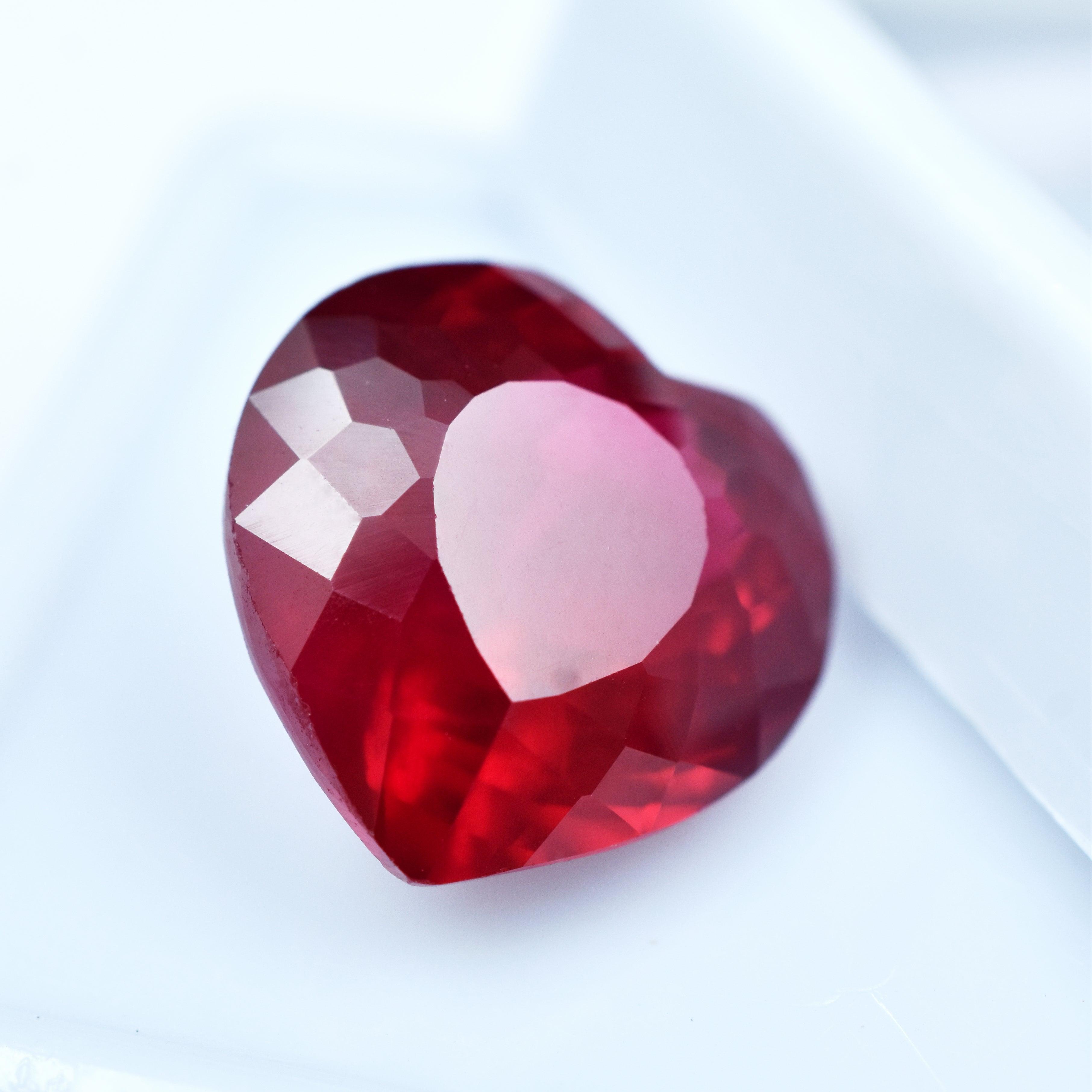 Mind Blowing Red Ruby 9.85 Carat  Heart Shape Natural Certified Pigeon Blood Red Ruby Ring Size Loose Gemstone Red Ruby Gemstone