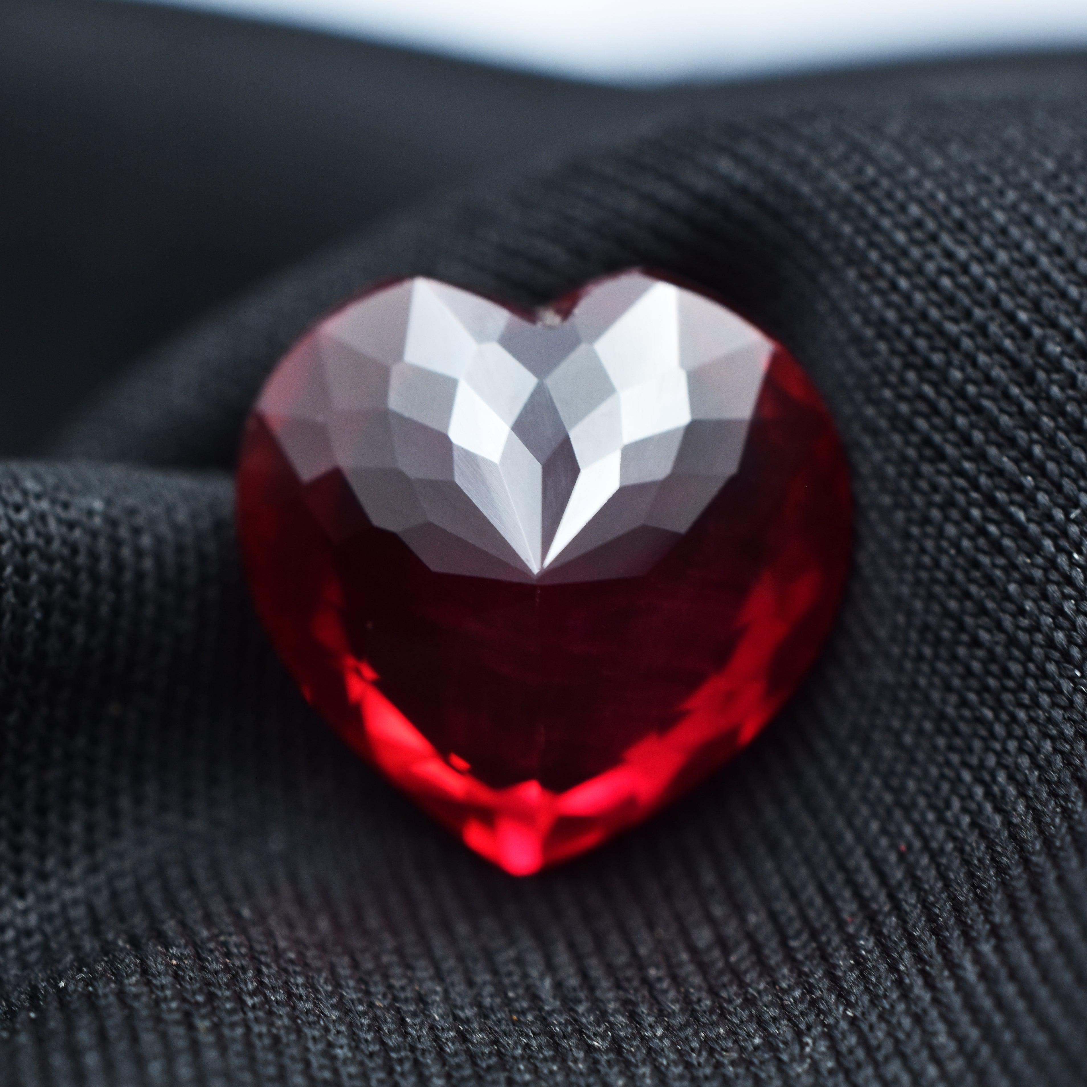 Mind Blowing Red Ruby 9.85 Carat  Heart Shape Natural Certified Pigeon Blood Red Ruby Ring Size Loose Gemstone Red Ruby Gemstone